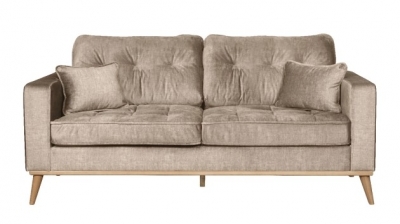 Product photograph of Carlton Connections Nero Taupe Fabric 3 Seater Sofa from Choice Furniture Superstore