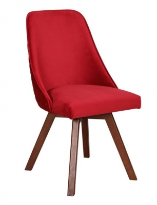 Product photograph of Carlton Contempo Bespoke Bert Fabric With Wooden Legs Dining Chair from Choice Furniture Superstore