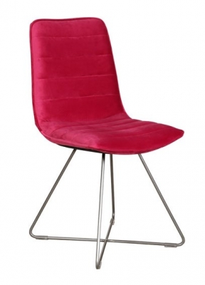 Product photograph of Carlton Contempo Bespoke Ivor Fabric With Metal Legs Dining Chair from Choice Furniture Superstore