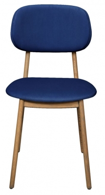 Product photograph of Carlton Tambour Bari Marine Blue Dining Chair Sold In Pairs from Choice Furniture Superstore