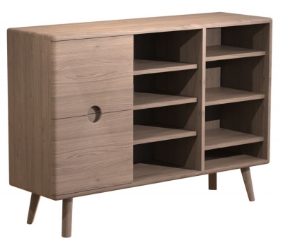Product photograph of Carlton Tambour Grey Bookcase 120cm from Choice Furniture Superstore