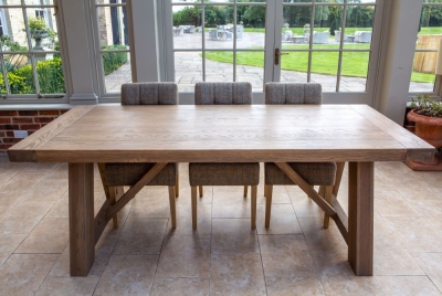 Product photograph of Carlton Tambour Grey Dining Table 220cm Rectangular Top from Choice Furniture Superstore