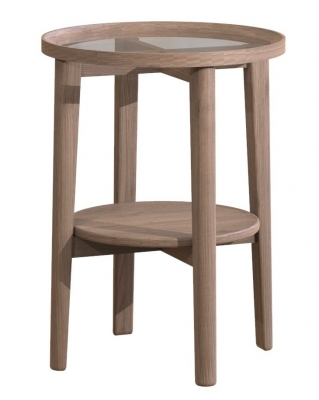 Product photograph of Carlton Tambour Grey Side Table from Choice Furniture Superstore
