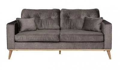 Product photograph of Connections Nero Fabric 3 Seater Sofa - Comes In Grey Pacific And Winter Moss Options from Choice Furniture Superstore