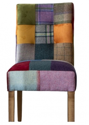 Product photograph of Patchwork Colin Patchwork Dining Chair Sold In Pairs from Choice Furniture Superstore