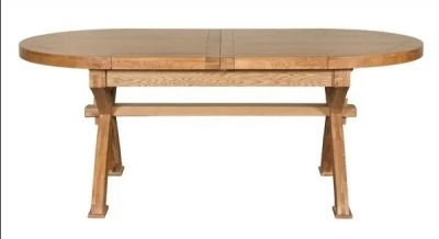 Product photograph of Carlton Windermere Oak 8 Seater Extending Dining Table Oval Top from Choice Furniture Superstore