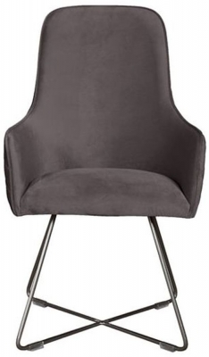 Product photograph of Carlton Additions Utah Plush Steel Dining Chair Sold In Pairs from Choice Furniture Superstore