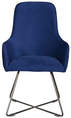 Product photograph of Carlton Additions Utah Plush Marine Dining Chair Sold In Pairs from Choice Furniture Superstore