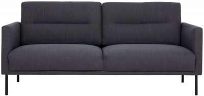 Product photograph of Larvik Fabric 2 Seater Sofa Anthracite With Black Legs from Choice Furniture Superstore