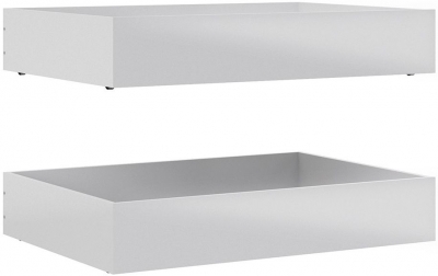 Product photograph of Naia White Gloss Underbed Drawer Set Of 2 from Choice Furniture Superstore