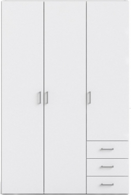 Product photograph of Space Wardrobe 3 Door 3 Drawer from Choice Furniture Superstore