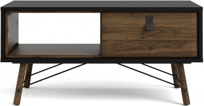 Product photograph of Ry Black 1 Drawer Coffee Table from Choice Furniture Superstore