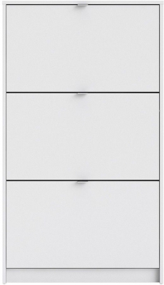 Product photograph of Shoes Shoe Cabinet With 3 Tilting Door And 2 Layers In White from Choice Furniture Superstore