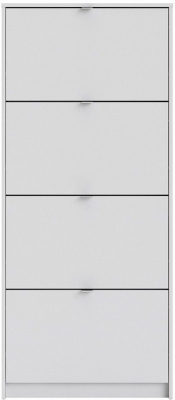 Product photograph of Shoes Shoe Cabinet With 4 Tilting Door And 1 Layer In White from Choice Furniture Superstore