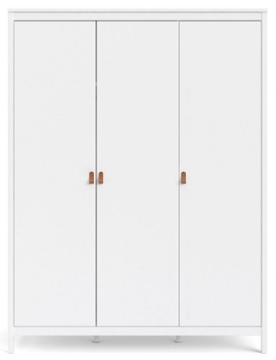 Product photograph of Barcelona White 3 Door Triple Wardrobe from Choice Furniture Superstore