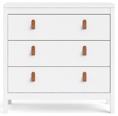 Product photograph of Barcelona Chest 3 Drawer In White from Choice Furniture Superstore