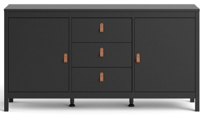 Image of Barcelona Black Medium 2 Door Sideboard