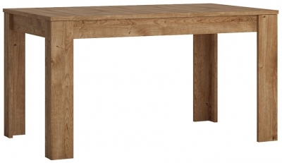 Product photograph of Fribo Oak Effect 4-6 Seater Extending Dining Table from Choice Furniture Superstore