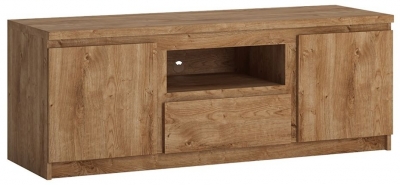 Product photograph of Fribo 2 Door 1 Drawer 136cm Wide Tv Cabinet In Oak from Choice Furniture Superstore