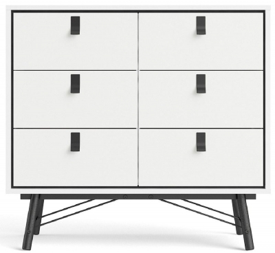 Product photograph of Ry Double Chest Of Drawer 6 Drawer from Choice Furniture Superstore