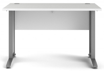 Product photograph of Prima White And Grey 120cm Desk from Choice Furniture Superstore