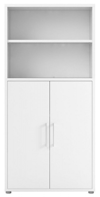 Product photograph of Prima White 2 Door Tall Bookcase from Choice Furniture Superstore