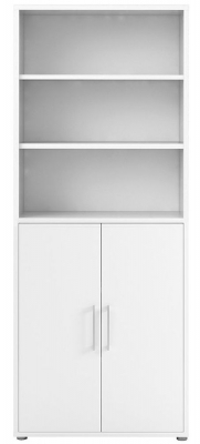 Product photograph of Prima Bookcase 4 Shelves With 2 Door from Choice Furniture Superstore
