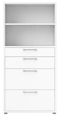 Product photograph of Prima Bookcase 1 Shelf With 2 Drawer 2 File Drawer from Choice Furniture Superstore