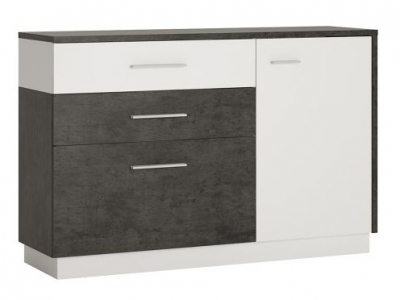 Product photograph of Zingaro Grey And White Medium Sideboard from Choice Furniture Superstore