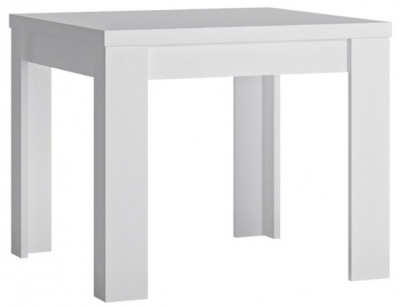 Product photograph of Lyon White Gloss 2-6 Seater Extending Dining Table from Choice Furniture Superstore