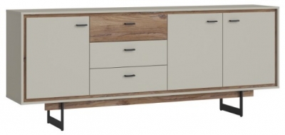 Product photograph of Rivero Grey And Oak Effect 3 Door Extra Large Sideboard from Choice Furniture Superstore