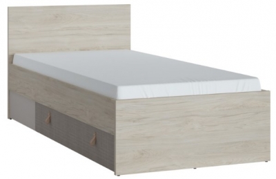 Denim Light Wood Effect 3ft Single 1 Drawer Bed