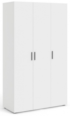 Product photograph of Pepe White 3 Door Triple Wardrobe from Choice Furniture Superstore