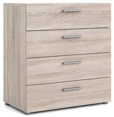 Product photograph of Pepe Chest Of 4 Drawer In Truffle Oak from Choice Furniture Superstore