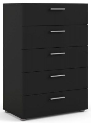 Product photograph of Pepe Chest Of 5 Drawer In Black from Choice Furniture Superstore