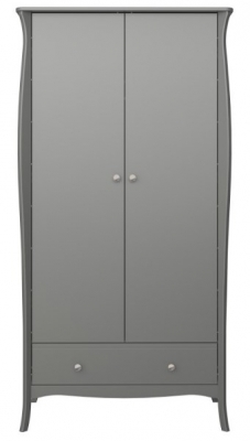 Product photograph of Baroque 2 Door 1 Drawer Wardrobe Grey from Choice Furniture Superstore