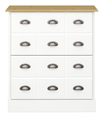 Product photograph of Nola White Multi Drawers Shoe Cabinet from Choice Furniture Superstore