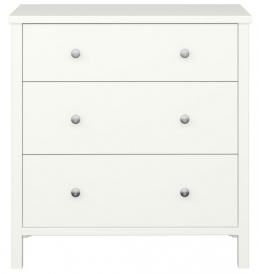 Product photograph of Tromso White 3 Drawer Small Chest from Choice Furniture Superstore