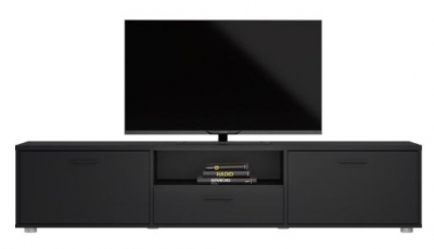 Product photograph of Media Black Large Storage Tv Unit from Choice Furniture Superstore