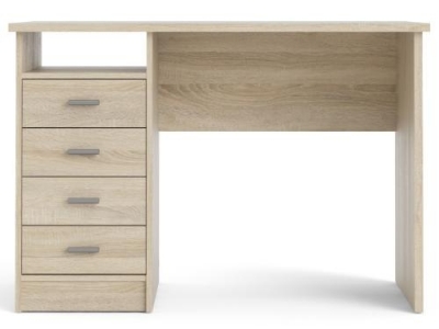 Product photograph of Function Plus Oak Effect 4 Drawer Desk from Choice Furniture Superstore