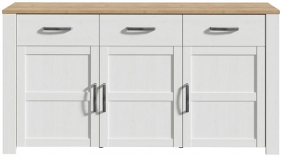 Product photograph of Bohol 3 Door 3 Drawer Sideboard from Choice Furniture Superstore