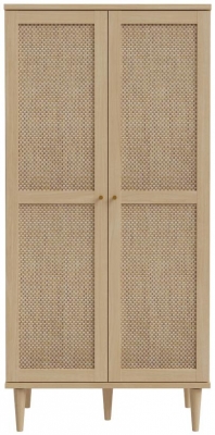 Product photograph of Calasetta Rattan 2 Door Display Cabinet from Choice Furniture Superstore