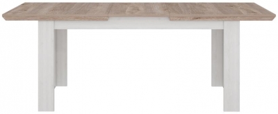 Illopa Oak Nelson And Snowy Oak Extending Dining Table