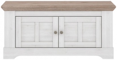 Product photograph of Illopa Oak Nelson And Snowy Oak 2 Door Bench from Choice Furniture Superstore