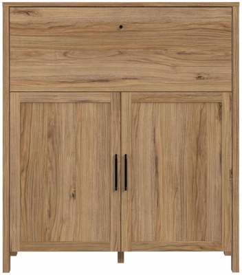 Product photograph of Malte Brun Waterford Oak Bar Chest from Choice Furniture Superstore