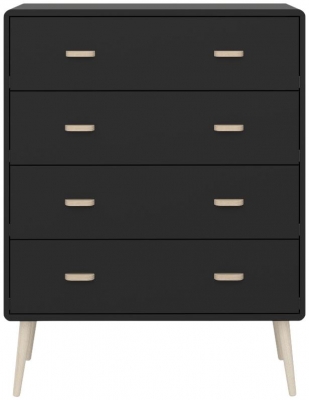 Mino Black 4 Drawer Chest