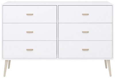 Mino Pure White 6 Drawer Chest