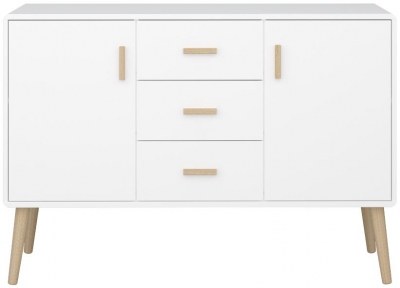 Pavona Pure White 2 Door 3 Drawer Sideboard