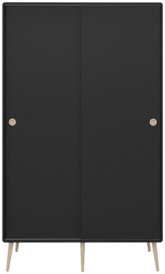 Softline Black Sliding 2 Door Wardrobe