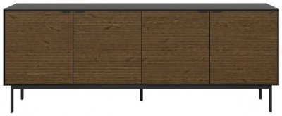 Soma Granulated Black Brushed Espresso 4 Door Sideboard